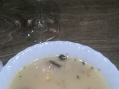 Zuppa di funghi,spezzatino e parmigiano
