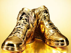 Golden Nike Dunk High, le scarpe più dorate del momento